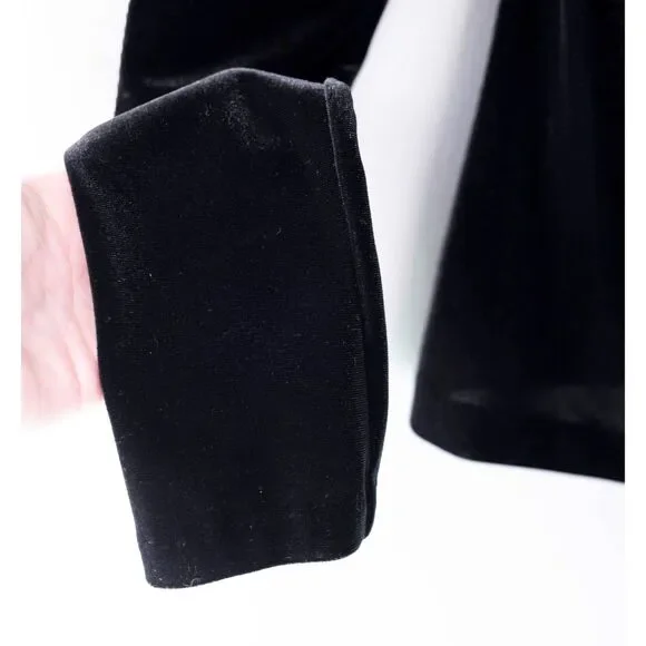 Bailey 44 Revolve Black Coven Lace Up Velvet Slim Fit Stretch Top Size S - Picture 7 of 8